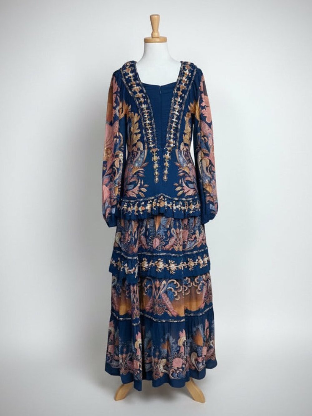 Farm Rio blue & blush Sea Garden dress, sizes S and M, NEW WITH TAGS! - Picture 2 of 4